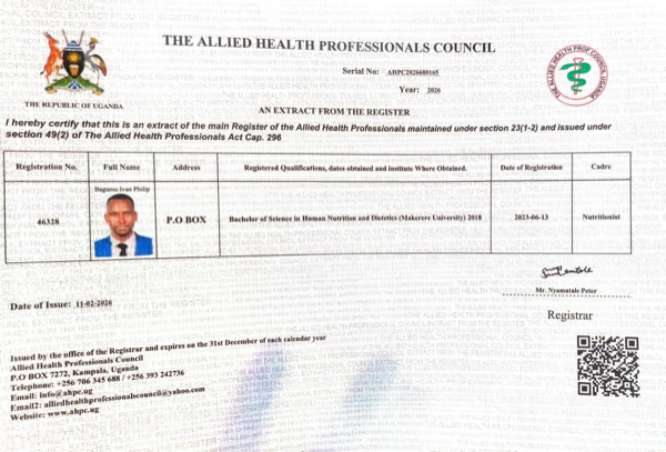 Allied Health Professionals Council — Register Extract