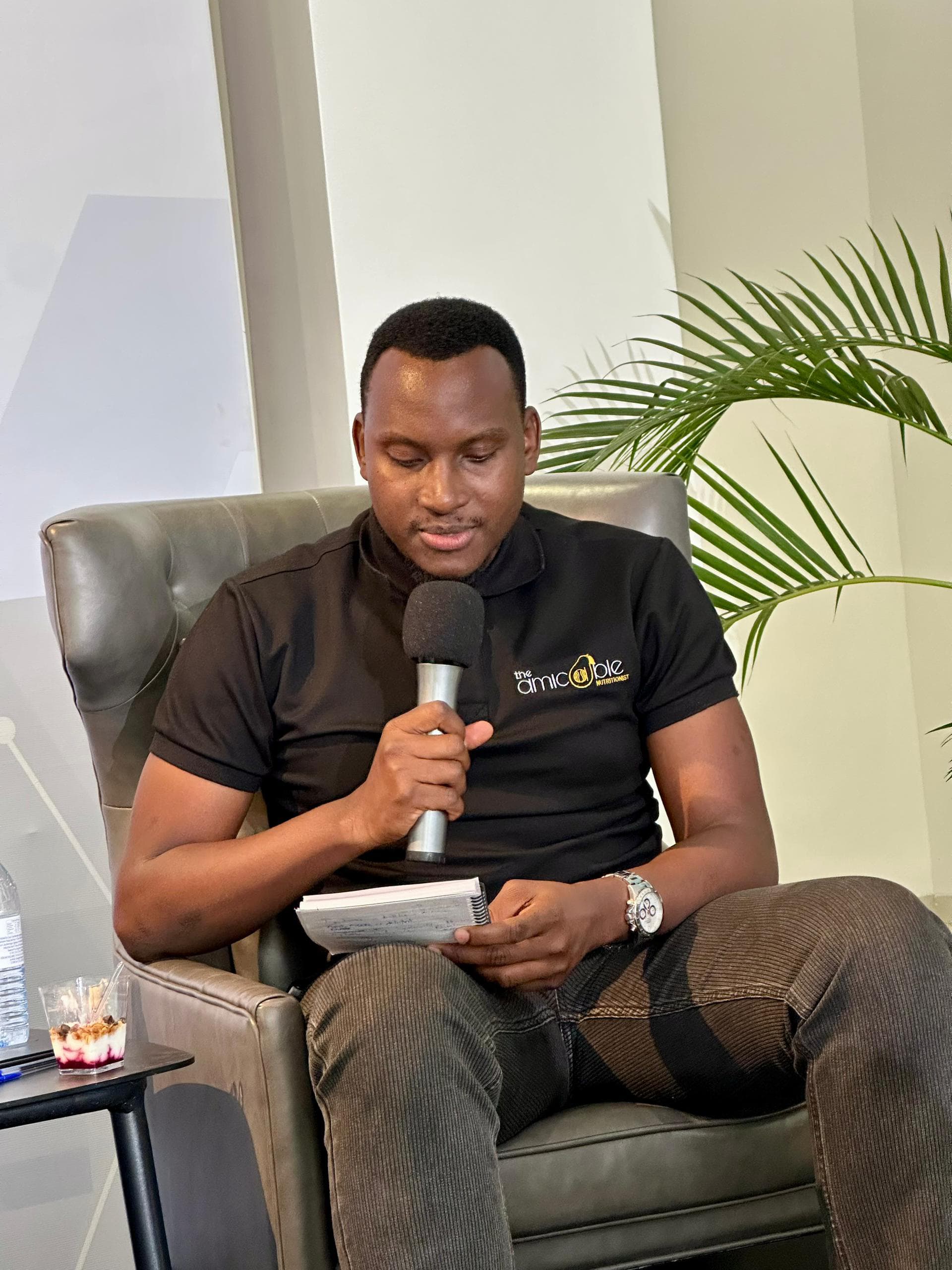 Ivan speaking with a microphone